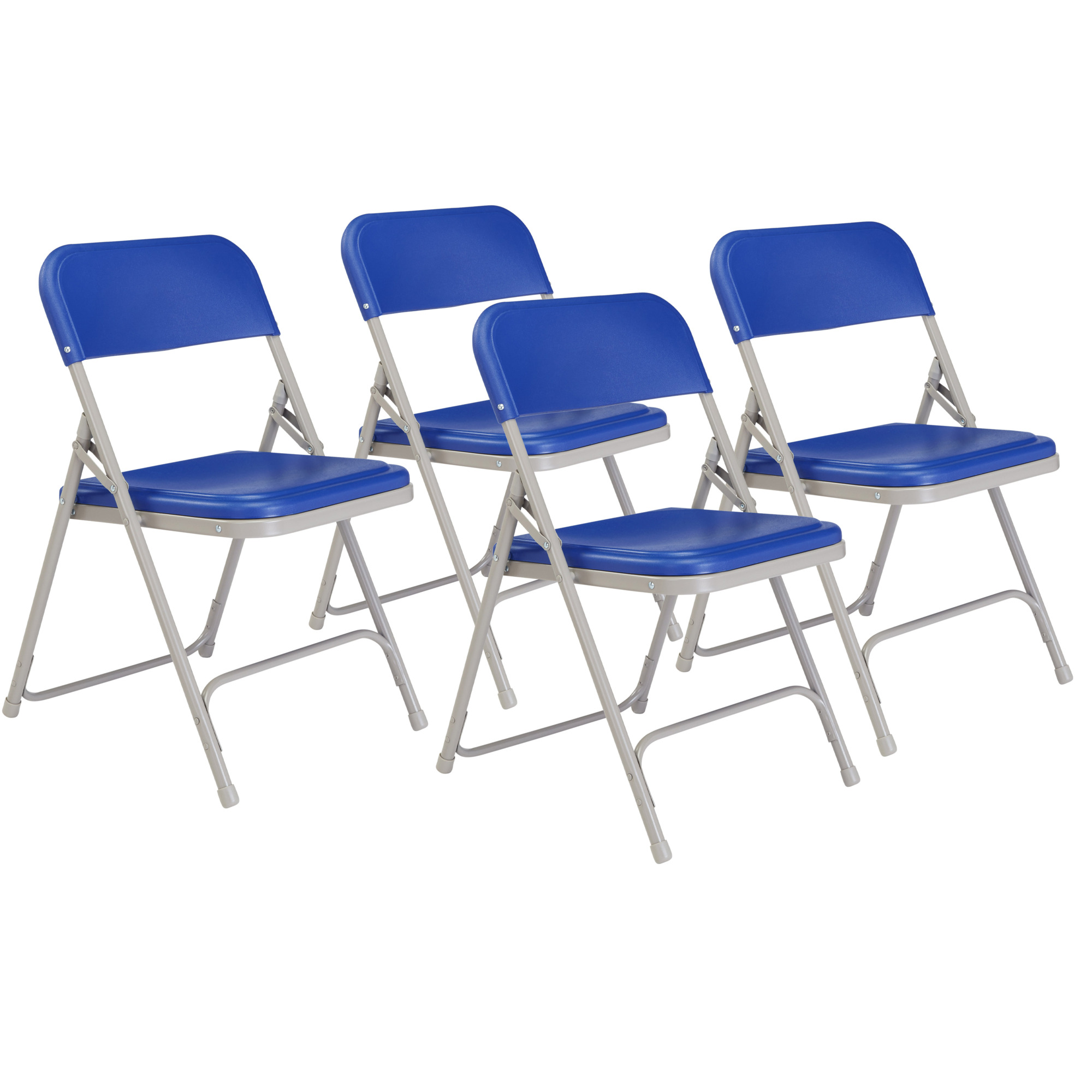 National Public Seating, 800 Series Plastic Folding Chair, Primary Color Blue, Included (qty.) 4, Seating Type Folding Chair, Model# 805